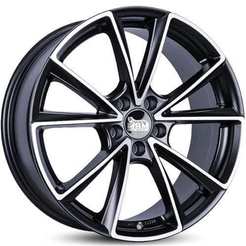 MAM A5 Matt Black Front Polished R19 8J 5x112 ET30 - nuotrauka 1