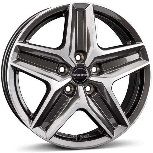 Borbet CWZ Mistral anthracite glossy polished R18 7.5J 5x130 ET53 - nuotrauka 1
