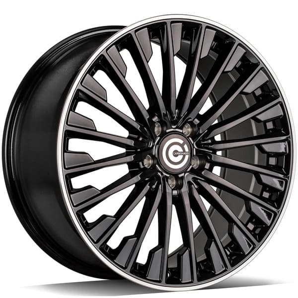 Carbonado Action Black Glossy Lip Polished R19 9J 5x112 ET45 - nuotrauka 1