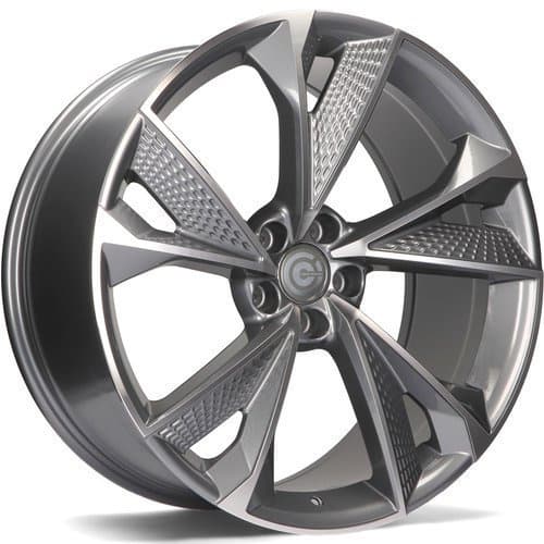 Carbonado Luxury Anthracite Front Polished R19 8.5J 5x112 ET30 - nuotrauka 1