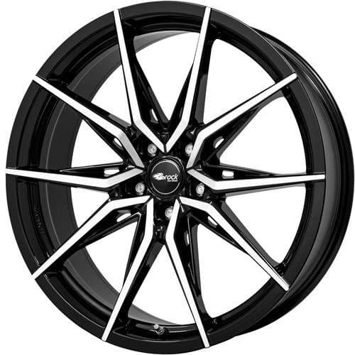 Brock B42 Schwarz Front-Poliert R19 8.5J 5x108 ET42 - nuotrauka 1