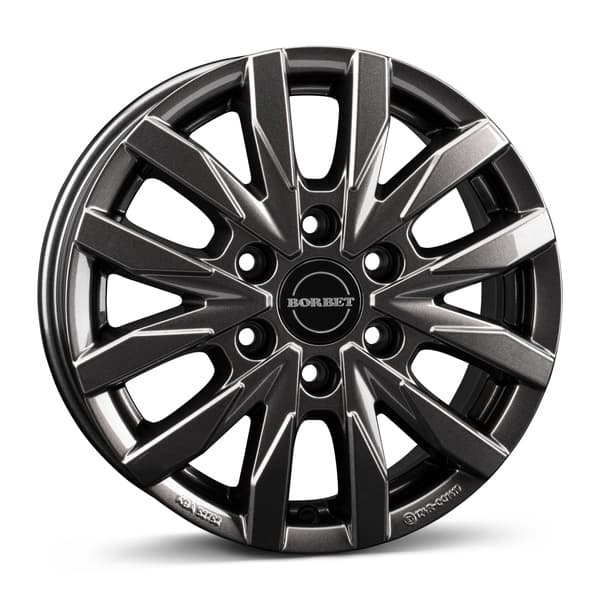 Borbet CW6 Mistral anthracite glossy polished R17 6.5J 6x120 ET50 - nuotrauka 1