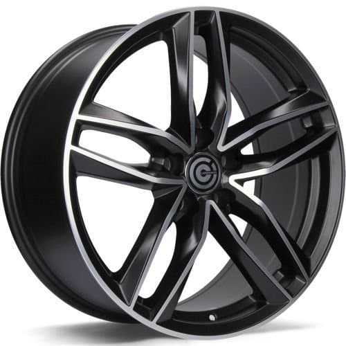 Carbonado Style Matt Black Front Polished R18 8J 5x112 ET35 - nuotrauka 1