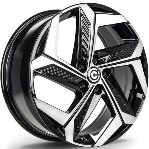 Carbonado Arctic Black Front Polished R18 7J 5x114.3 ET50 - nuotrauka 1