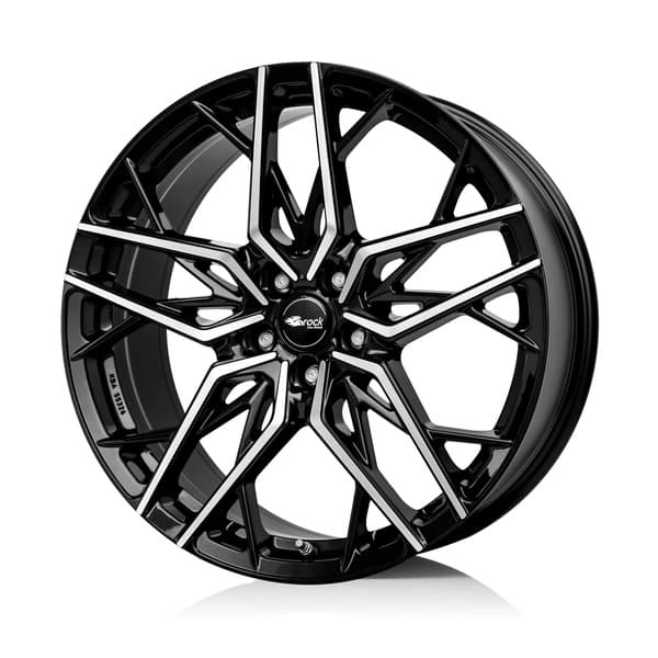 Brock B44 Schwarz Front-Poliert R19 8.5J 5x112 ET35 - nuotrauka 1