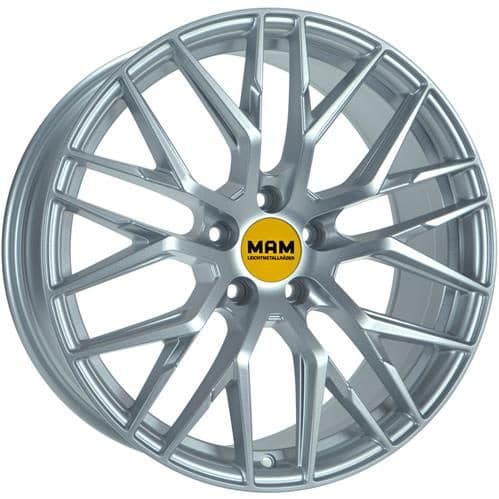 MAM RS4 MATT SILVER PAINTED R19 8.5J 5x120 ET35 - nuotrauka 1