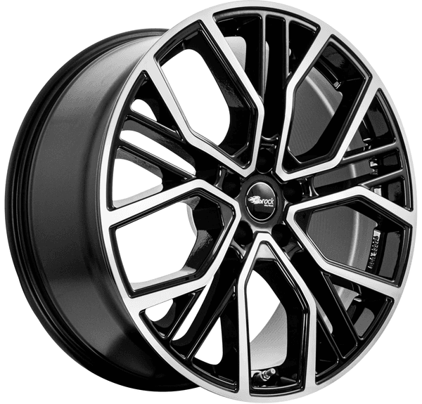 Brock B41 Schwarz Front-Poliert R20 8.5J 5x120 ET43.5 - nuotrauka 1
