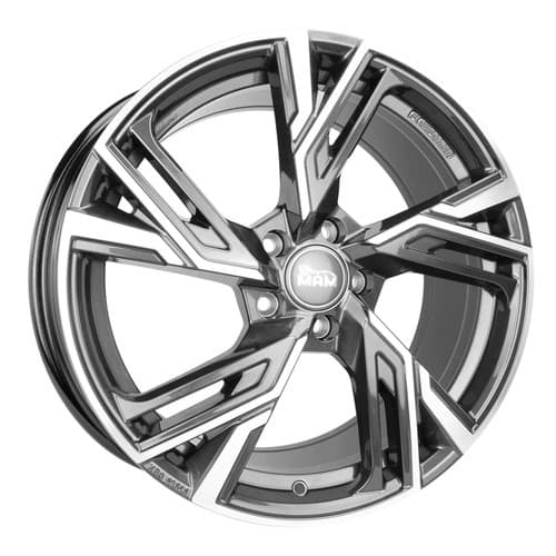 MAM RS5 Palladium Front Polish R20 8.5J 5x120 ET35 - nuotrauka 1
