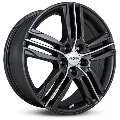 Ronal R57 Mattschwarz-Frontkopiert R17 7.5J 5x120 ET45 - nuotrauka 1