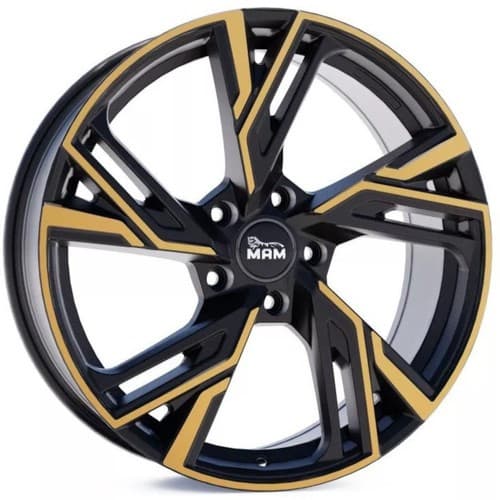 MAM RS5 Matt Black Front Copper R20 8.5J 5x112 ET42 - nuotrauka 1