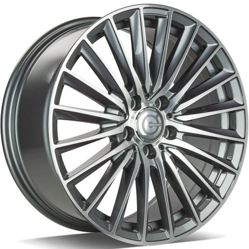 Carbonado Prestige Anthracite Front Polished R20 9.5J 5x112 ET45 - nuotrauka 1
