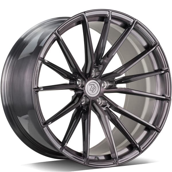 seventy9 MF.9 Dark Brushed R20 9.5J 5x112 ET5 - nuotrauka 1
