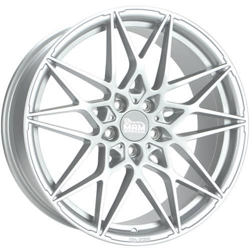 MAM B2 Silver painted R20 8.5J 5x120 ET35 - nuotrauka 1