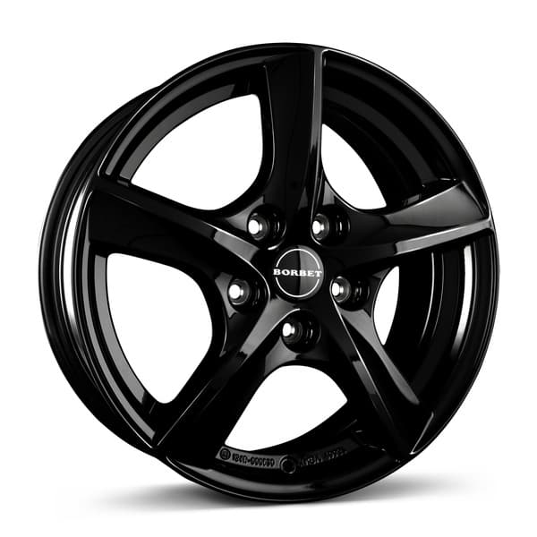 Borbet TL Black Glossy R15 5.5J 5x100 ET38 - nuotrauka 1