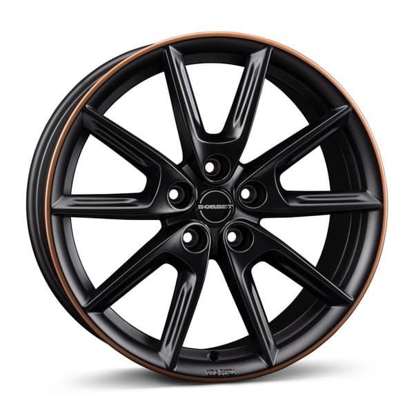 Borbet LX19 Black Matt Rim Copper R19 8J 5x112 ET44 - nuotrauka 1