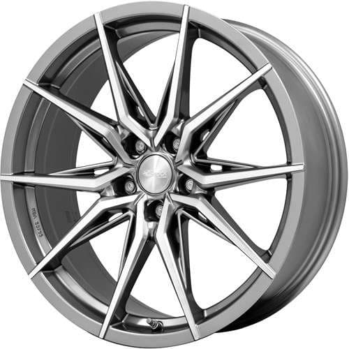 Brock B42 Ferric Grey Poliert R20 9.5J 5x120 ET42 - nuotrauka 1