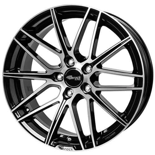 Brock B34 Schwarz Glanz Voll-Poliert R17 7.5J 5x120 ET35 - nuotrauka 1