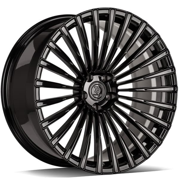 seventy9 MF.1 Black Glossy R19 8.5J 5x112 ET44 - nuotrauka 1
