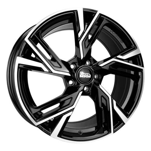 MAM RS5 Black Front Polish R17 7.5J 5x112 ET49 - nuotrauka 1