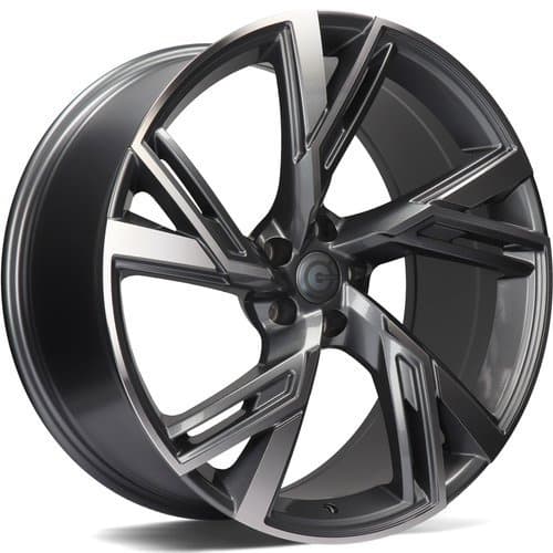 Carbonado Rich Anthracite Front Polished R20 9J 5x112 ET30 - nuotrauka 1