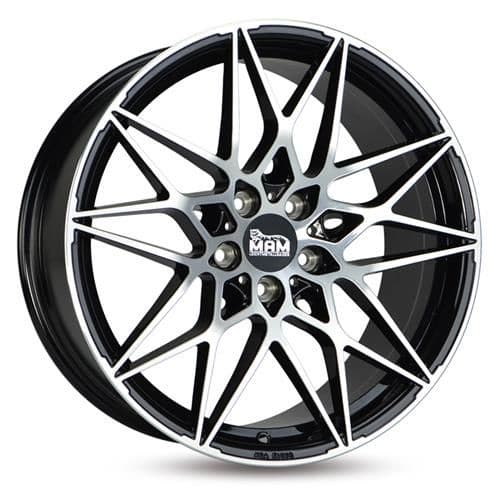 MAM B2 Black Front Polish R19 8.5J 5x112 ET45 - nuotrauka 1