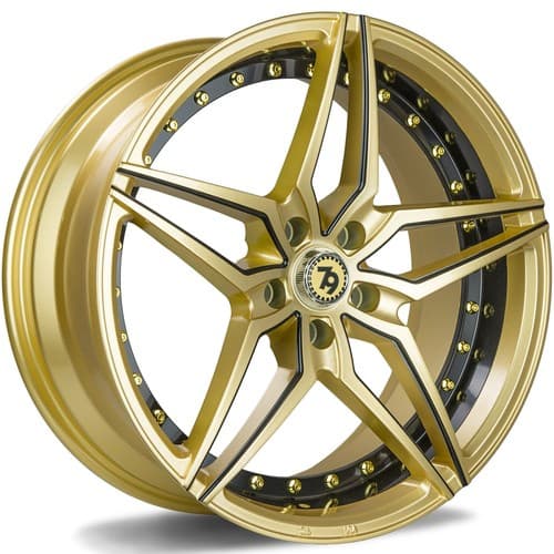 seventy9 SV-AR Gold Black Lip Milled Black R19 9.5J 5x120 ET35 - nuotrauka 1