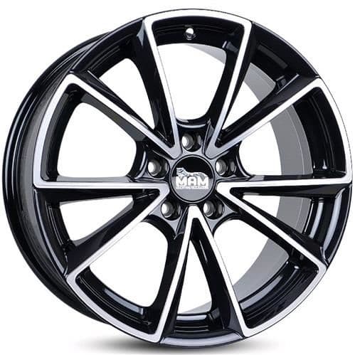 MAM A5 Black Front Polish R20 8.5J 5x112 ET45 - nuotrauka 1
