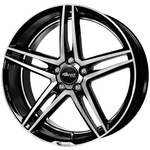 Brock B33 Schwarz Glanz Voll-Poliert R19 8.5J 5x112 ET45 - nuotrauka 1