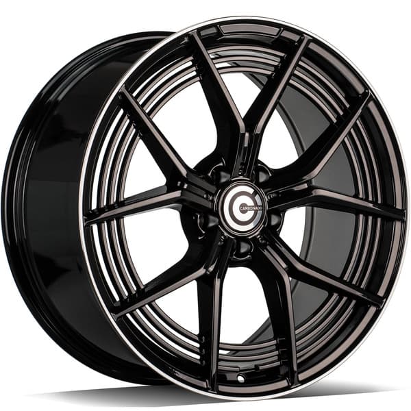 Carbonado Pure Black Glossy Lip Polished R19 8J 5x112 ET35 - nuotrauka 1
