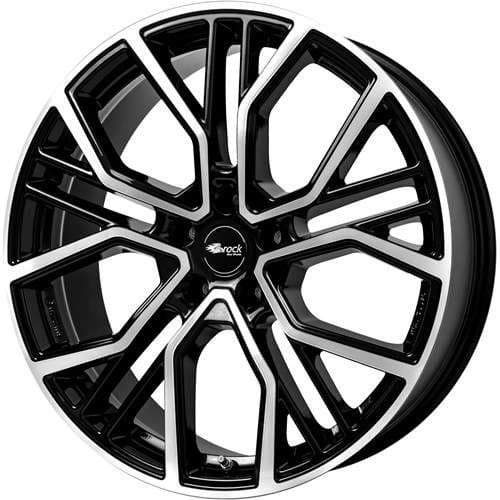 Brock B41 Schwarz Front-Poliert R21 8.5J 5x112 ET30 - nuotrauka 1