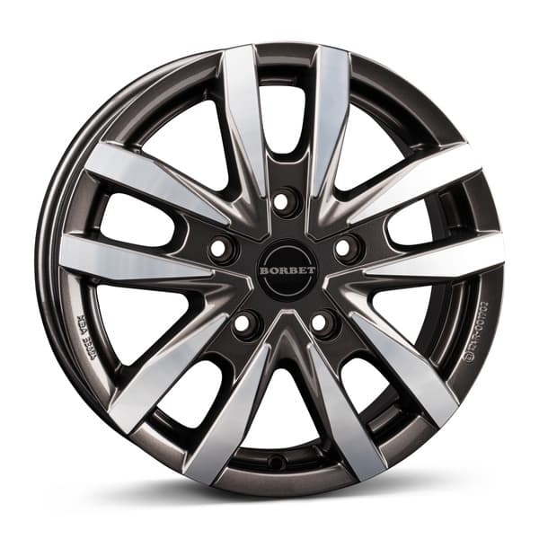 Borbet CW5 Mistral anthracite glossy polished R16 6.5J 5x160 ET60 - nuotrauka 1