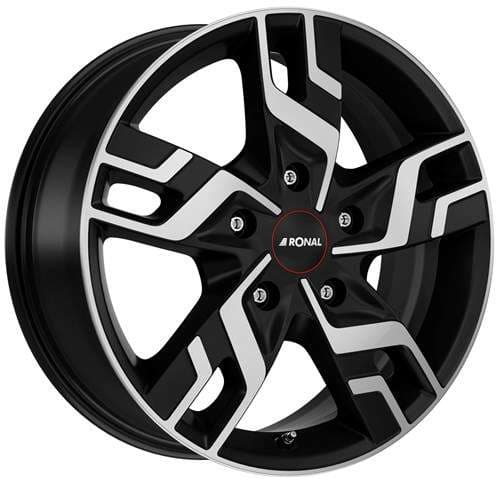 Ronal R64 Jetblack-Matt-Frontkopiert R17 7J 5x120 ET55 - nuotrauka 1