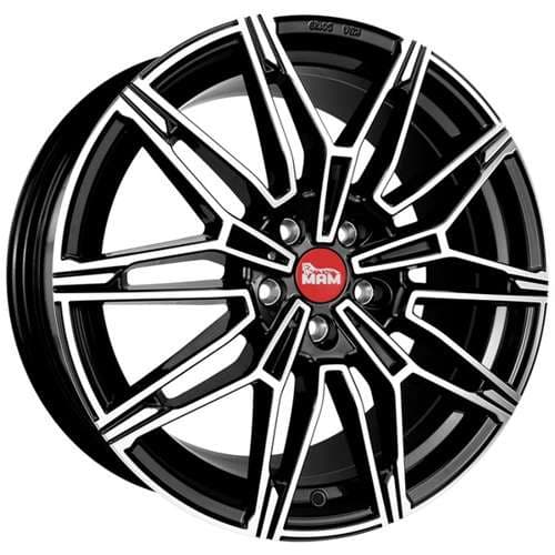 MAM B3 Black Front Polish R19 8.5J 5x120 ET35 - nuotrauka 1