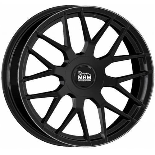 MAM GT1 Matt Black Lip Polish R20 8.5J 5x112 ET30 - nuotrauka 1