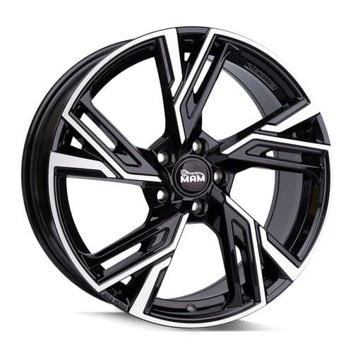 MAM RS5 Black Front Polished R19 8.5J 5x114.3 ET40 - nuotrauka 1
