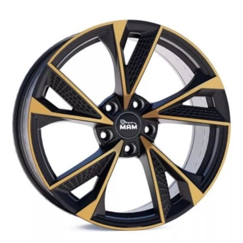 MAM RS6 Matt Black Front Copper R20 8.5J 5x114.3 ET35 - nuotrauka 1