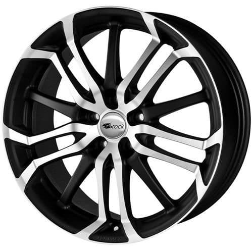 Brock B26 Schwarz Matt Voll-Poliert R17 7.5J 5x110 ET38 - nuotrauka 1