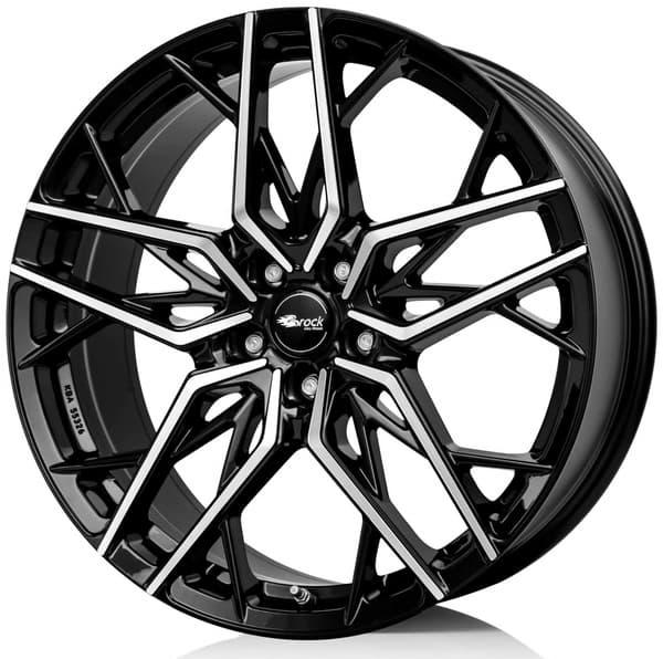 Brock B44 Schwarz Front-Poliert R19 8.5J 5x112 ET30 - nuotrauka 1