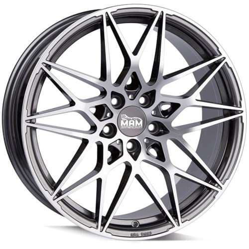 MAM B2N Palladium front polish R19 8.5J 5x112 ET45 - nuotrauka 1