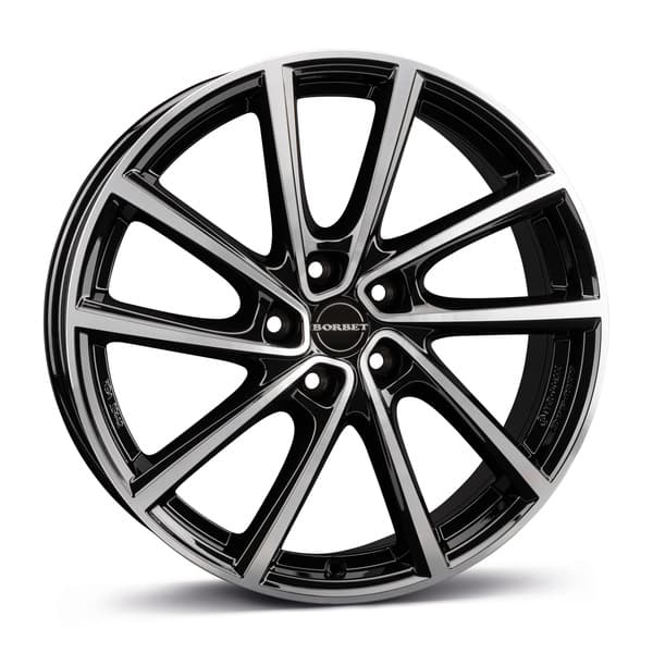 Borbet V Black Polished Glossy R19 7J 5x108 ET38 - nuotrauka 1
