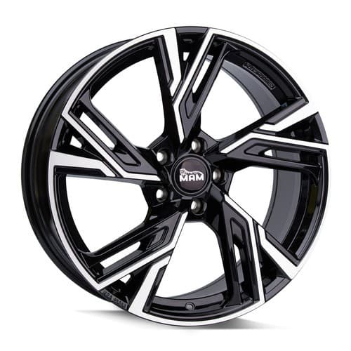 MAM RS5 Black Front Polished R16 7J 5x114.3 ET38 - nuotrauka 1