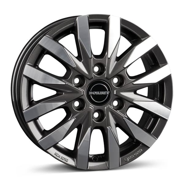 Borbet CW6 Mistral anthracite glossy polished R16 6.5J 6x130 ET62 - nuotrauka 1