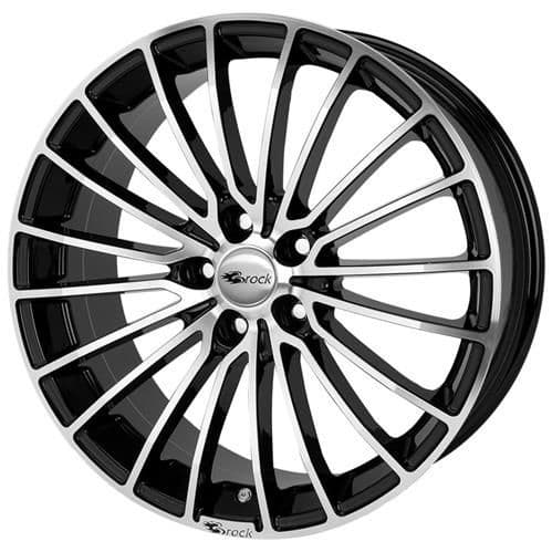 Brock B24 Schwarz Glanz Voll-Poliert R16 7J 4x100 ET38 - nuotrauka 1