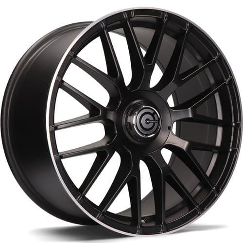 Carbonado Dark Matt Black Lip Polished R18 8J 5x112 ET35 - nuotrauka 1