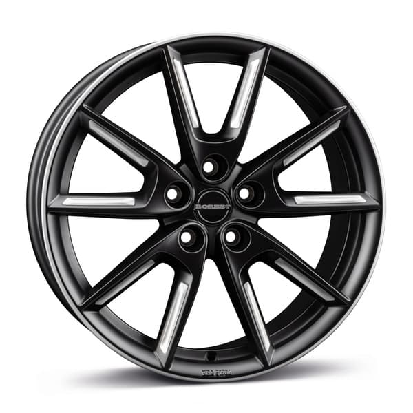 Borbet LX18 Black Matt Silver Spoke Rim R18 8J 5x108 ET45 - nuotrauka 1