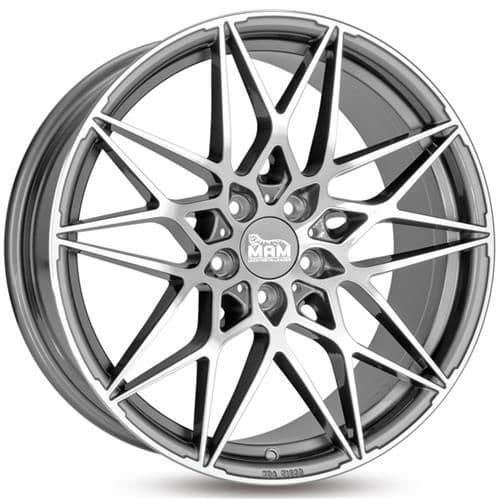 MAM B2 Palladium front polish R18 8J 5x112 ET30 - nuotrauka 1
