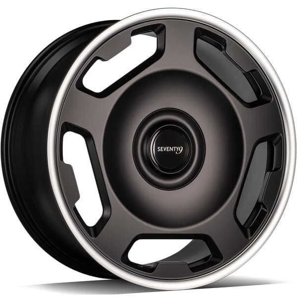 seventy9 MF.15 Matt Black Lip Polished R23 10J 5x130 ET25 - nuotrauka 1