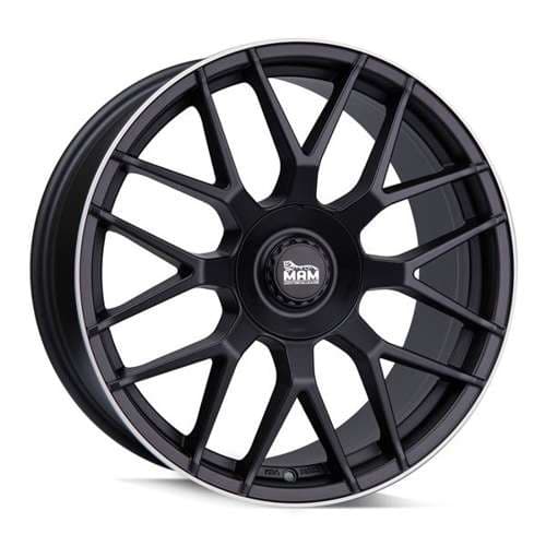 MAM GT1 Matt Black Lip Polish R22 10J 5x112 ET20 - nuotrauka 1