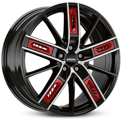 Ronal R67 Jetblack-Frontkopiert R18 8J 5x112 ET40 - nuotrauka 1