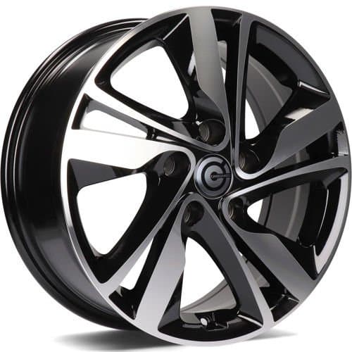 Carbonado Sunshine Black Front Polished R16 6.5J 5x114.3 ET40 - nuotrauka 1